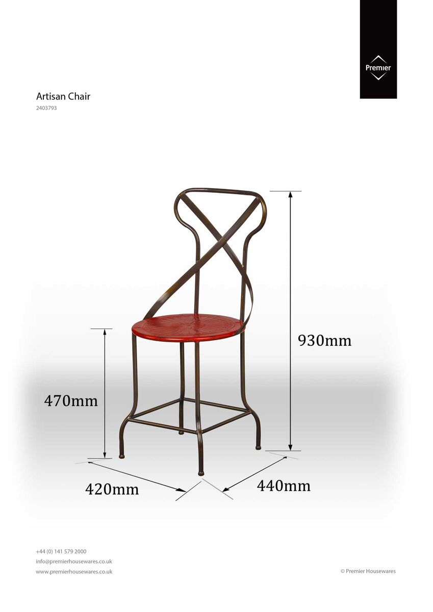 Orsina Red Metal Dining Chair – Industrial Cafe Style Seating