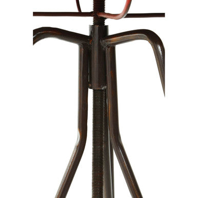 Orsina Metal Bar Table – Red Adjustable Craftsman Style Accent Table