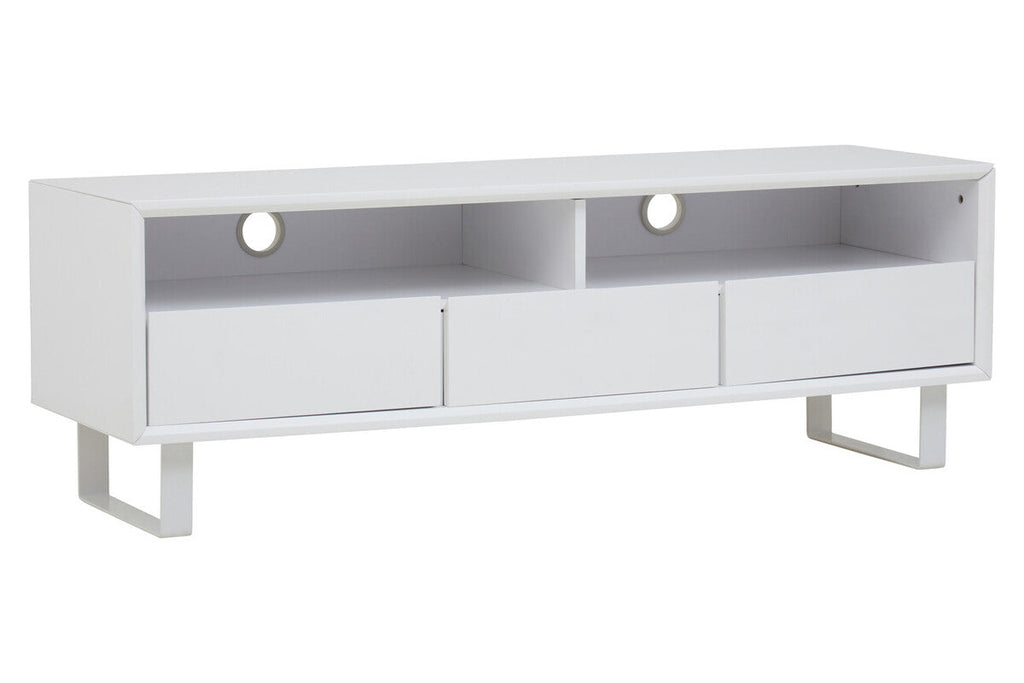 Orsina Moritz White High Gloss Media Cabinet – Modern 3-Drawer Console