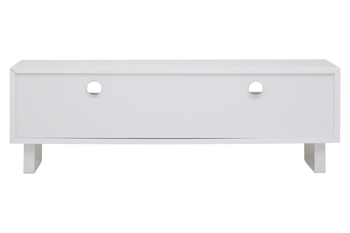 Orsina Moritz White High Gloss Media Cabinet – Modern 3-Drawer Console