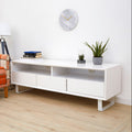 Orsina Moritz White High Gloss Media Cabinet – Modern 3-Drawer Console