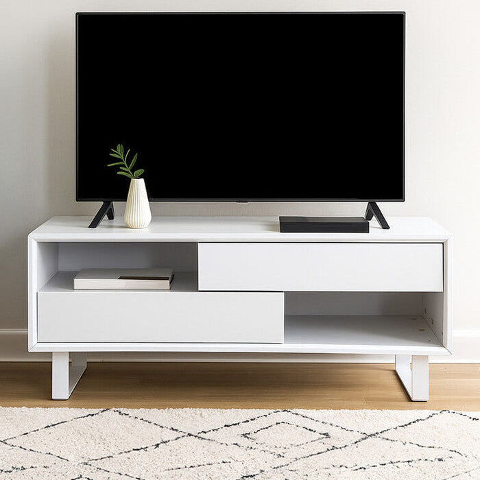 Orsina Moritz White High Gloss Coffee Table with 2 Storage Drawers