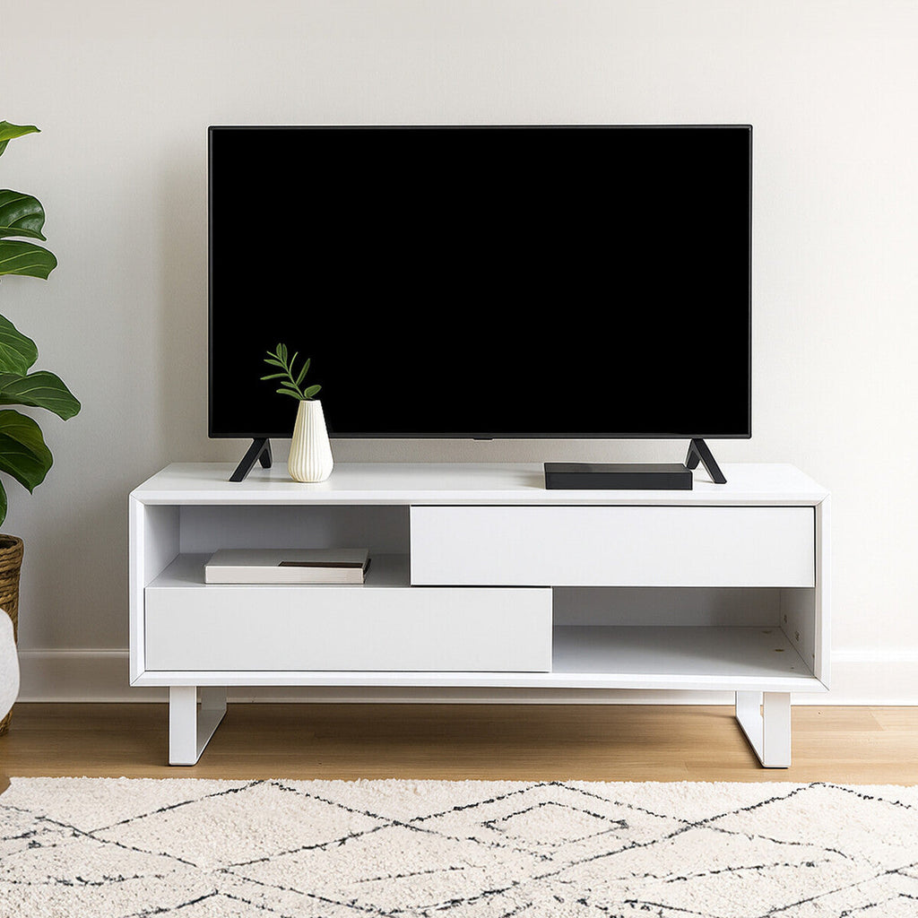 Orsina Moritz White High Gloss Coffee Table with 2 Storage Drawers