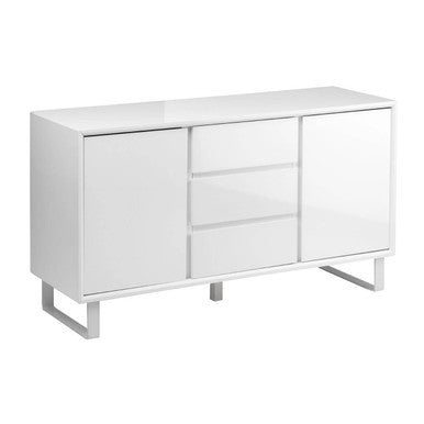 Orsina Moritz White High Gloss Sideboard – Modern Storage Cabinet