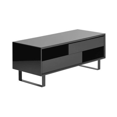 Orsina Moritz Black High Gloss Coffee Table with 2 Storage Drawers
