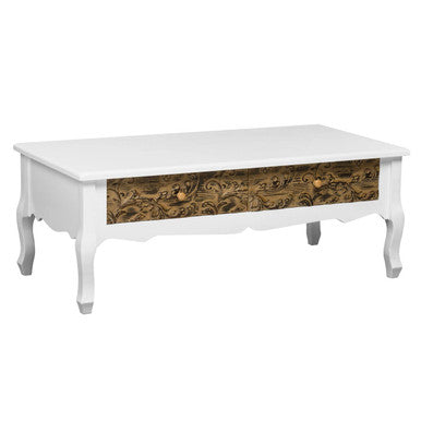 Orsina Bali Coffee Table – White Engineered Wood Living Room Table