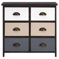 Orsina Urban Loft 6-Drawer Chest – Rustic Wood Industrial Dresser
