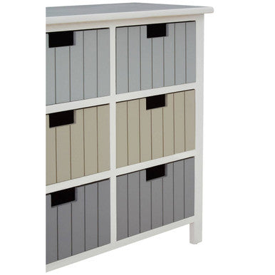 Orsina New England White 6-Drawer Chest – Coastal Bedroom Dresser