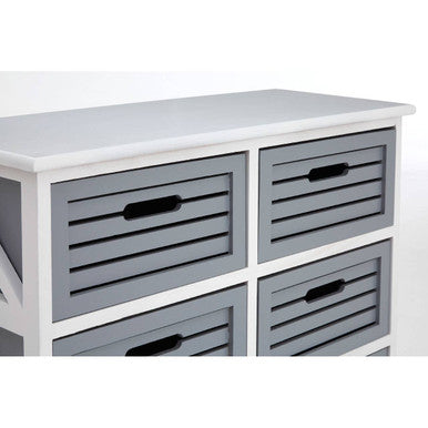 Orsina Vermont 6 Drawer Chest – Modern Grey and White Storage Unit