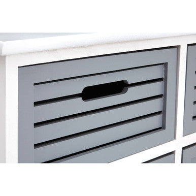 Orsina Vermont 6 Drawer Chest – Modern Grey and White Storage Unit