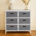 Orsina Vermont 6 Drawer Chest – Modern Grey and White Storage Unit