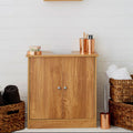Orsina Portland Oak Veneer Under Sink Cabinet – Modern Bathroom Storage