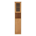 Orsina Portland Tall Oak Veneer Bathroom Cabinet | Slim Storage Unit