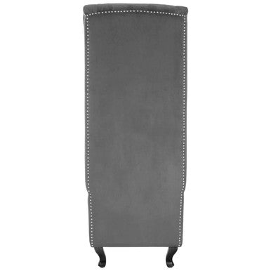 Orsina Regents Park Grey Velvet Tall Porter Chair – Modern Accent Seating