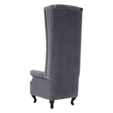 Orsina Regents Park Grey Velvet Tall Porter Chair – Modern Accent Seating