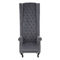 Orsina Regents Park Grey Velvet Tall Porter Chair – Modern Accent Seating
