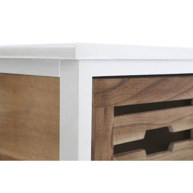Orsina Portsmouth 3 Drawer Chest – White & Natural Wood Storage