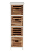 Orsina Portsmouth 4 Drawer Chest – Coastal White & Natural Wood