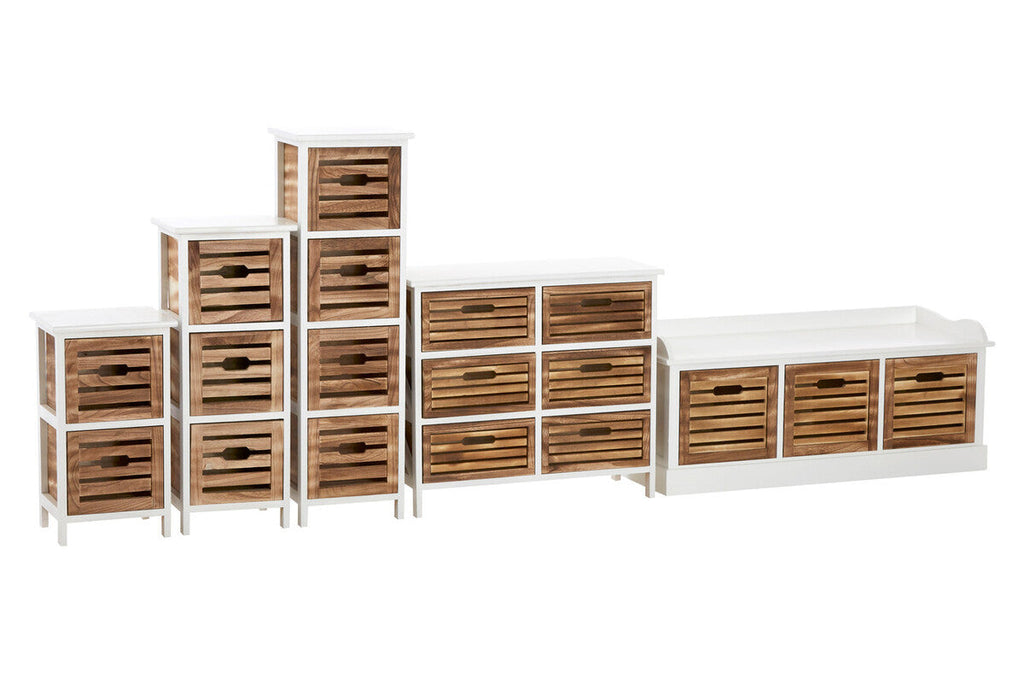 Orsina Portsmouth 4 Drawer Chest – Coastal White & Natural Wood