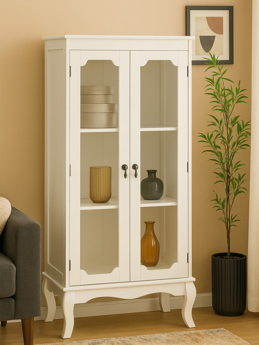 Orsina Marcella 2 Glass Door Cabinet – Modern Bathroom Display Storage