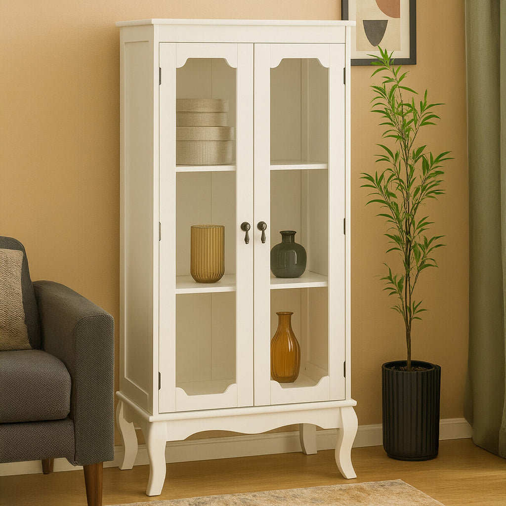 Orsina Marcella 2 Glass Door Cabinet – Modern Bathroom Display Storage
