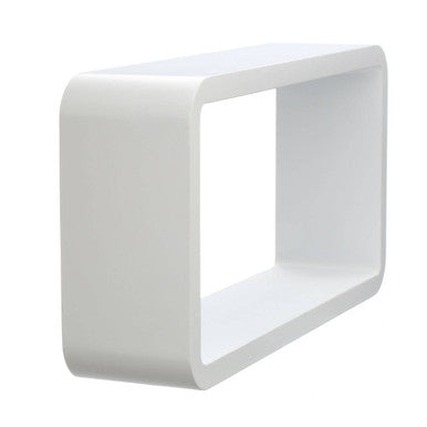 Orsina White Wall Cube Shelves – Set of 3 Floating Storage Cubes