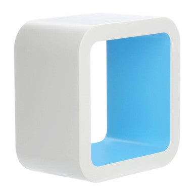 Orsina White Wall Cube Shelves – Set of 3 Floating Storage Cubes