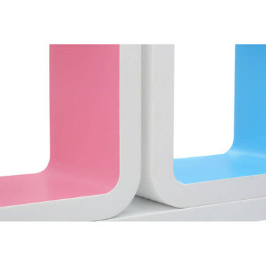 Orsina White Wall Cube Shelves – Set of 3 Floating Storage Cubes