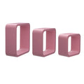 Orsina Pink MDF Wall Cubes – Set of 3 Floating Shelves for Kids Room