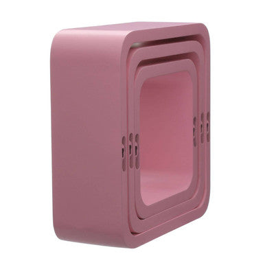 Orsina Pink MDF Wall Cubes – Set of 3 Floating Shelves for Kids Room