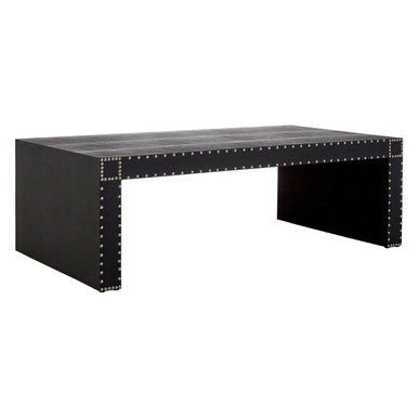 Orsina Sloane Coffee Table – Silver Stud Detail Modern Accent Table