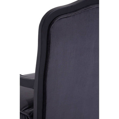 Orsina Rococo Grey Velvet Accent Chair and Footstool Set | Lounge Seating