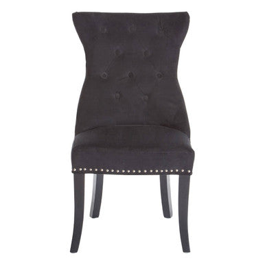 Orsina Regents Park Black Cotton Velvet Dining Chair – Modern Luxury
