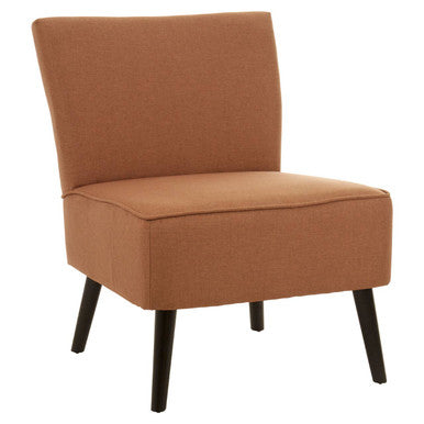 Orsina Stockholm Terracotta Fabric Accent Chair – Armless Modern Design