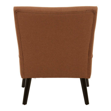 Orsina Stockholm Terracotta Fabric Accent Chair – Armless Modern Design