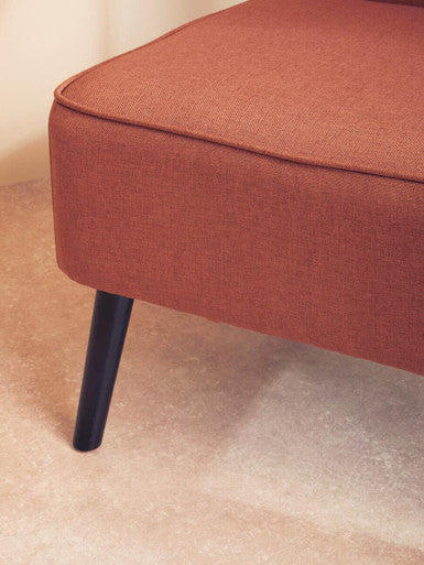 Orsina Stockholm Terracotta Fabric Accent Chair – Armless Modern Design