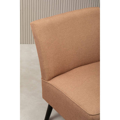 Orsina Stockholm Terracotta Fabric Accent Chair – Armless Modern Design