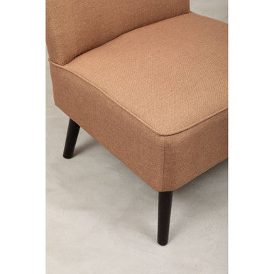 Orsina Stockholm Terracotta Fabric Accent Chair – Armless Modern Design