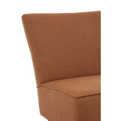 Orsina Stockholm Terracotta Fabric Accent Chair – Armless Modern Design
