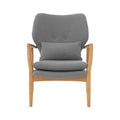 Orsina Stockholm Grey Accent Chair | Mid-Century Birchwood Armchair