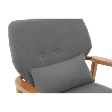 Orsina Stockholm Grey Accent Chair | Mid-Century Birchwood Armchair