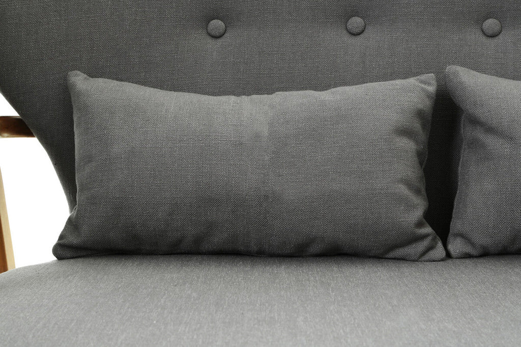 Orsina Stockholm 2-Seater Grey Sofa | Birchwood Frame Nordic Couch