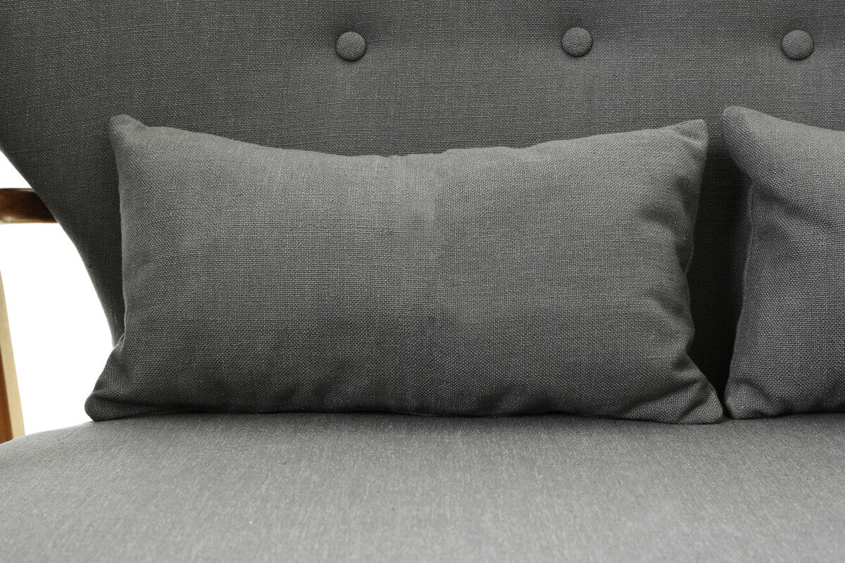 Orsina Stockholm 2-Seater Grey Sofa | Birchwood Frame Nordic Couch