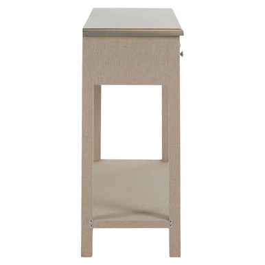 Orsina Manhattan 3-Drawer Console Table – Silver Top Wooden Hallway Desk