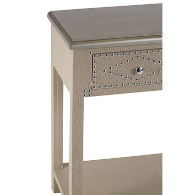 Orsina Manhattan 3-Drawer Console Table – Silver Top Wooden Hallway Desk