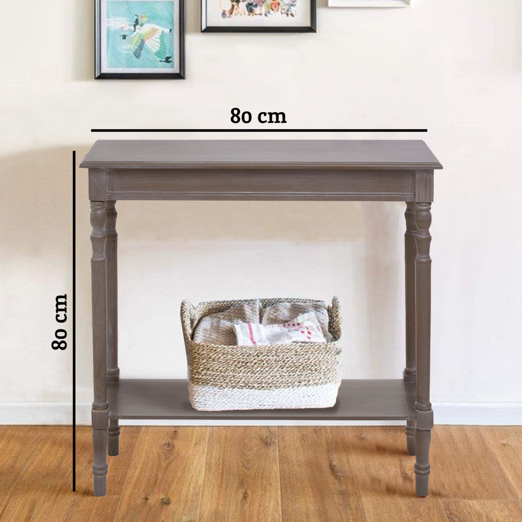 Orsina Heritage Slim Console Table – Natural Wood Hallway Furniture