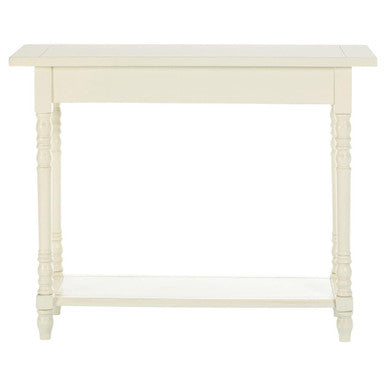Orsina Heritage Ivory Console Table – 2-Drawer Wood Entryway Table