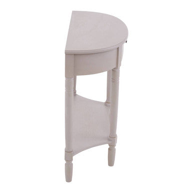Orsina Heritage Grey Putty Wood Console Table with Drawer and Shelf