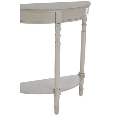 Orsina Heritage Half Moon Console Table – Grey Putty Pine Wood