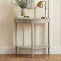 Orsina Heritage Half Moon Console Table – Grey Putty Pine Wood